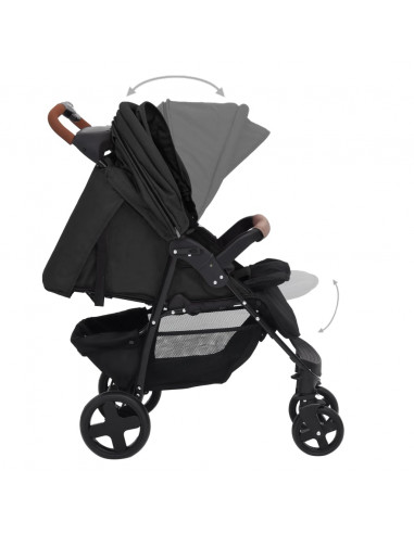 Passeggino 2 in 1 Antracite in Acciaio