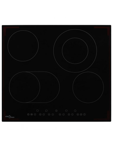 Piano Cottura in Ceramica con 4 Zone e Controlli Touch 6600 W