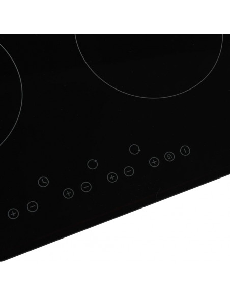Piano Cottura in Ceramica con 4 Zone e Controlli Touch 6600 W