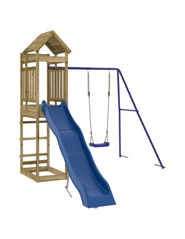 Set da Gioco da Esterno in Legno di Pino Impregnato