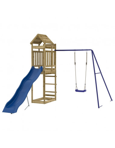 Set da Gioco da Esterno in Legno di Pino Impregnato