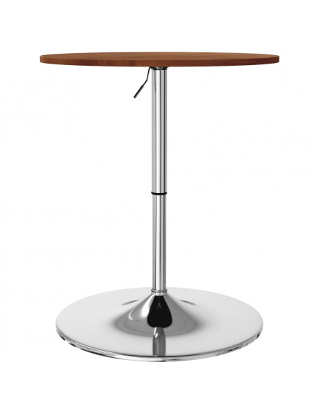 Tavolino da Bar Marrone Scuro Ø60x89,5 cm Legno Massello Rovere