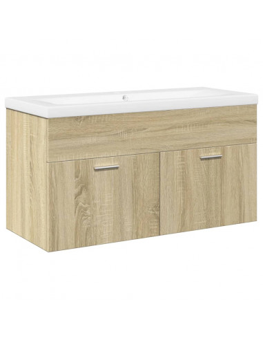 Mobile da Bagno con Lavabo Integrato Rovere Sonoma