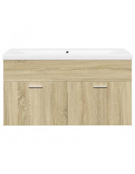 Mobile da Bagno con Lavabo Integrato Rovere Sonoma