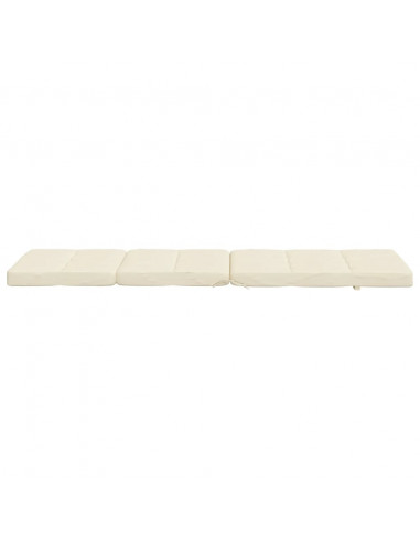 Cuscini per Sedia a Sdraio 2 pz Crema in Tessuto Oxford