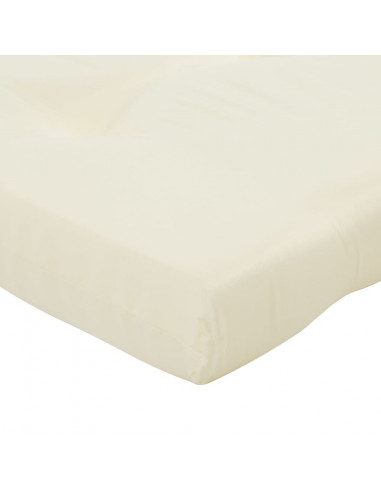 Cuscini per Sedia a Sdraio 2 pz Crema in Tessuto Oxford