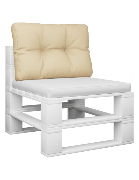 Cuscino per Pallet Beige 60x40x12 cm in Tessuto