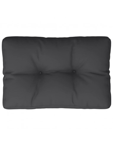 Cuscino per Pallet Nero 60x40x12 cm in Tessuto