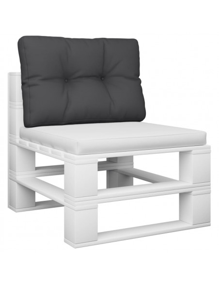 Cuscino per Pallet Nero 60x40x12 cm in Tessuto