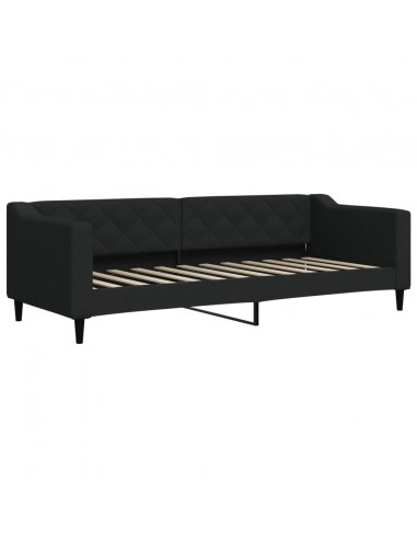 Divano Letto con Letto Estraibile Nero 80x200 Tessuto
