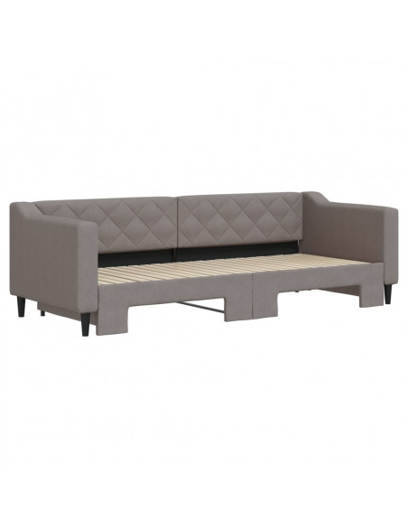 Divano Letto con Letto Estraibile Tortora 80x200 cm Tessuto