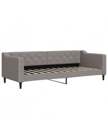 Divano Letto con Letto Estraibile Tortora 80x200 cm Tessuto