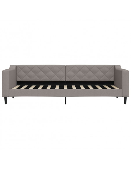 Divano Letto con Letto Estraibile Tortora 80x200 cm Tessuto