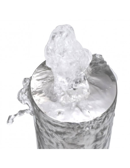 Fontana da Giardino Argento 48x34x88 cm in Acciaio Inox