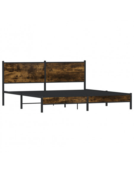 Giroletto senza Materaso in Metallo Rovere Fumo 183x213 cm