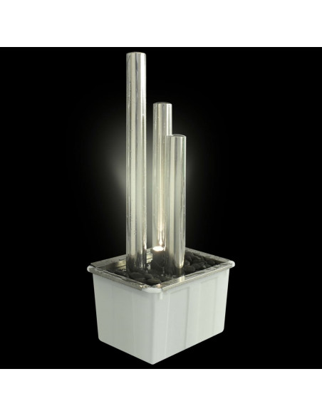 Fontana da Giardino Argento 48x34x88 cm in Acciaio Inox