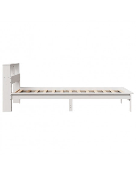 Letto Libreria senza Materasso Bianca 90x200 cm Legno di Pino
