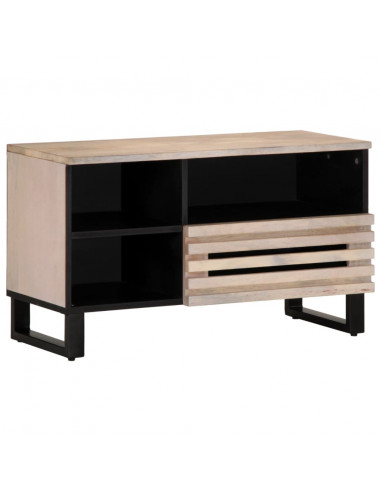 Mobile Porta TV 80x34x46 cm in Legno Massello di Mango
