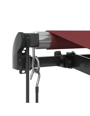 Tenda da Sole Retrattile Automatica con LED Bordò 500x350 cm
