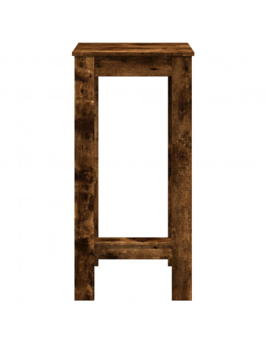 Tavolo da Bar Rovere Fumo 51x50x103,5 cm in Legno Multistrato