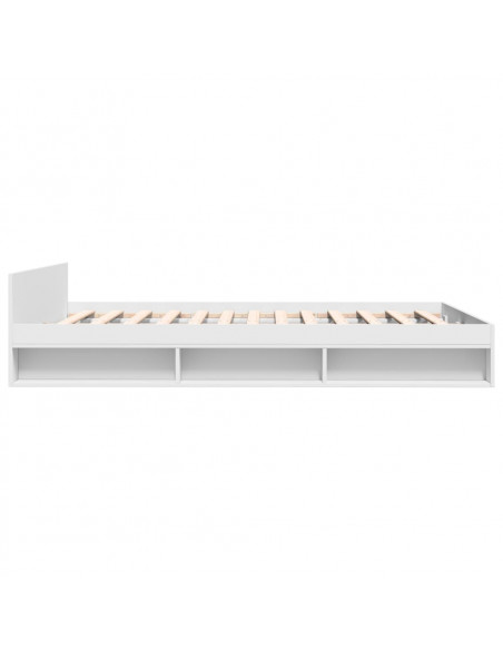 Giroletto con Cassetti Bianco 140x200 cm in Legno Multistrato