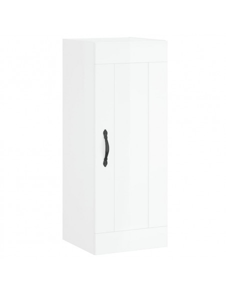 Credenza 34,5x34x180 cm in Legno Multistrato Bianco Lucido