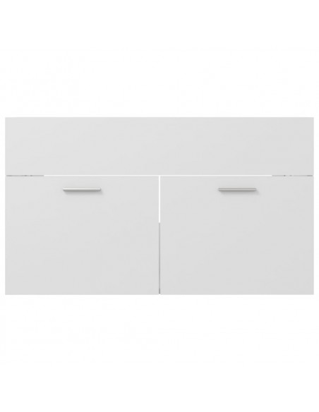 Mobile con Lavabo Integrato Bianco in Legno Multistrato