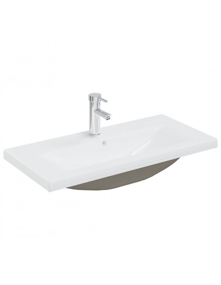 Mobile con Lavabo Integrato Bianco in Legno Multistrato