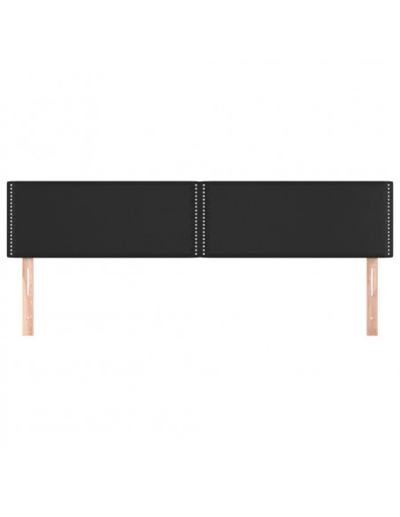 Testiera 2 pz Nero 90x5x78/88 cm in Similpelle
