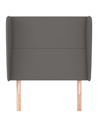 Testiera ad Orecchio Grigio 103x23x118/128cm in Similpelle