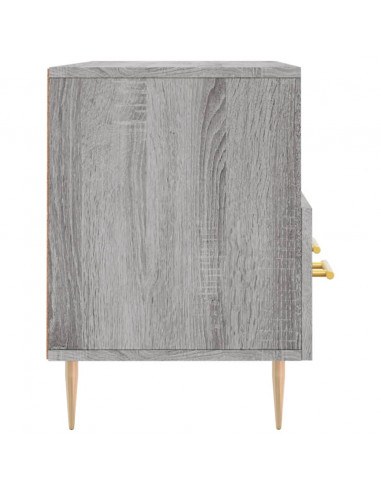 Mobile TV Grigio Sonoma 102x36x50 cm in Legno Multistrato