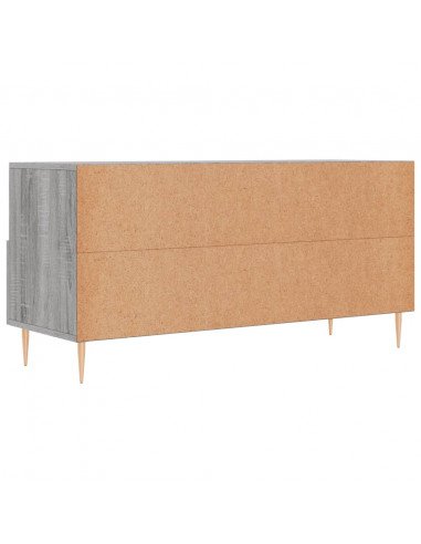 Mobile TV Grigio Sonoma 102x36x50 cm in Legno Multistrato