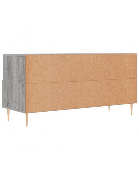 Mobile TV Grigio Sonoma 102x36x50 cm in Legno Multistrato