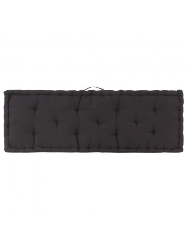 Cuscini per Pallet e Pavimento 2 pz in Cotone Nero