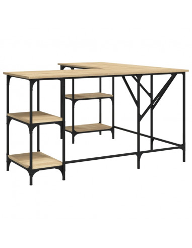 Scrivania Rovere Sonoma 139x139x75 cm in Legno Multistrato