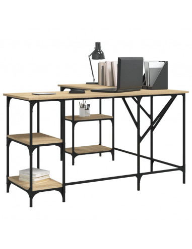 Scrivania Rovere Sonoma 139x139x75 cm in Legno Multistrato