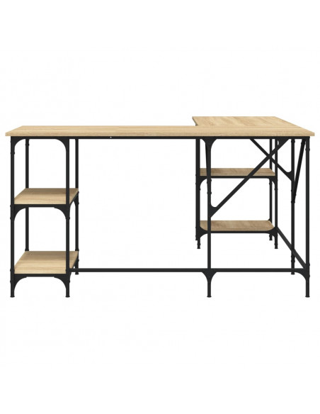 Scrivania Rovere Sonoma 139x139x75 cm in Legno Multistrato