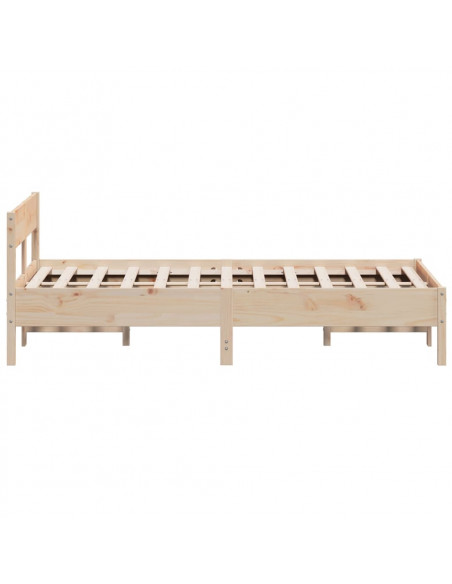 Giroletto con Testiera 120x200 cm in Legno Massello di Pino