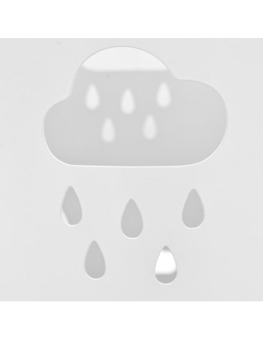 Porta Ombrelli con Motivi a Ombrelli in Acciaio Bianco