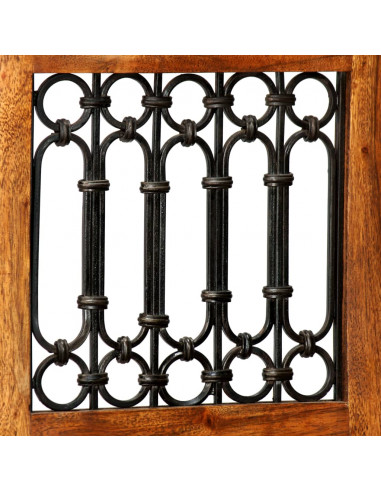 Set Tavolo da Pranzo 5 pz Legno Massello di Acacia e Sheesham