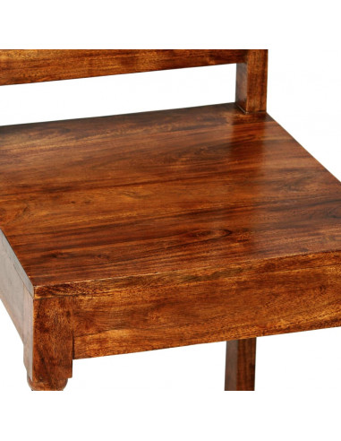 Set Tavolo da Pranzo 5 pz Legno Massello di Acacia e Sheesham