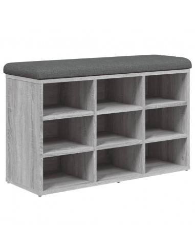 Panca Porta Scarpe Grigio Sonoma 82x32x50 cm Legno Multistrato