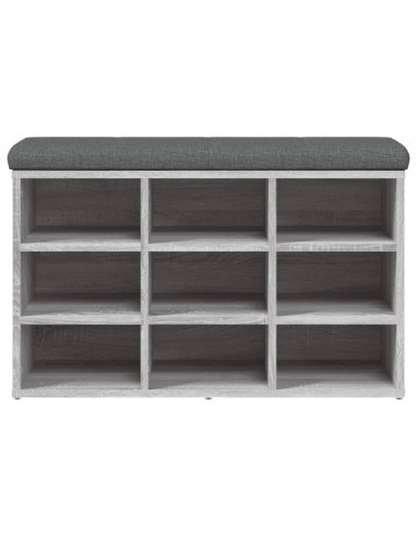 Panca Porta Scarpe Grigio Sonoma 82x32x50 cm Legno Multistrato