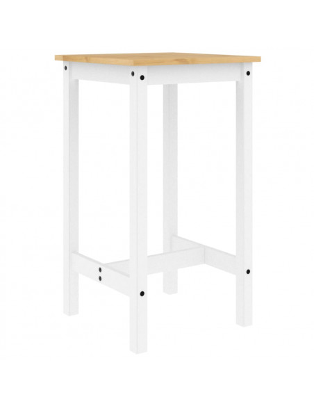 Set da Bar 5 pz Bianco in Legno Massello di Pino