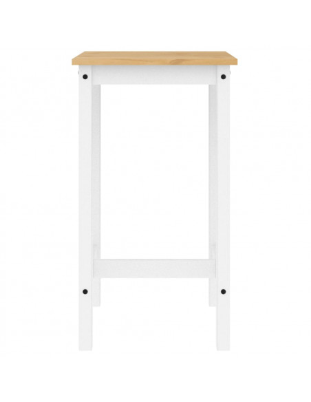 Set da Bar 5 pz Bianco in Legno Massello di Pino