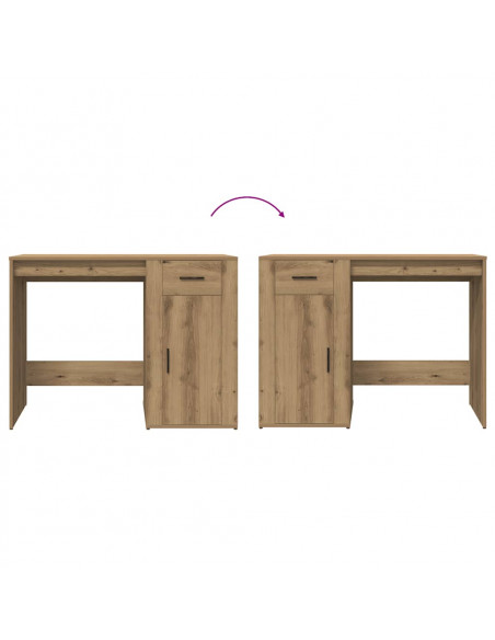 Scrivania Rovere Artigianale 100x49x75 cm in Legno Multistrato