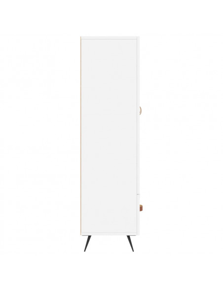 Credenza Bianca 69,5x31x115 cm in Legno Multistrato