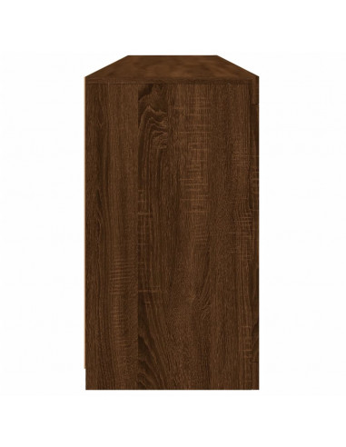 Credenza con Luci LED Rovere Marrone 162x37x67 cm