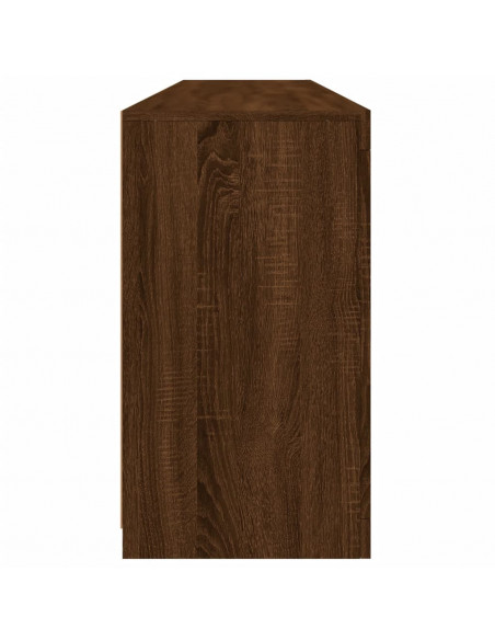 Credenza con Luci LED Rovere Marrone 162x37x67 cm