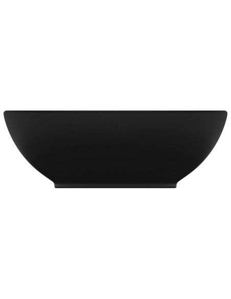 Lavandino Lusso Ovale Nero Opaco 40x33 cm in Ceramica